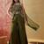 Green georgette embroidered kurta palazzo set with dupatta