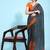 Black elegant printed silk cotton saree with blouse piece