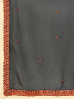 Black elegant printed silk cotton saree with blouse piece 3
