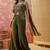 Green georgette embroidered kurta palazzo set with dupatta