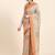 Orange printed art silk traditional saree with blouse piece
