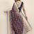 Grey printed art silk traditional saree with blouse piece