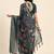 Green printed linen casual saree with blouse piece