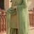 Elegant Pista Green Brocade Kurti and Sharara Set with Scalloped Dupatta