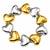 Dual tone heart stretch bracelet