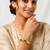 Gold metallic hinged bangle