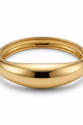 Gold metallic hinged bangle