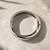 Silver metallic hinged cuff bangle