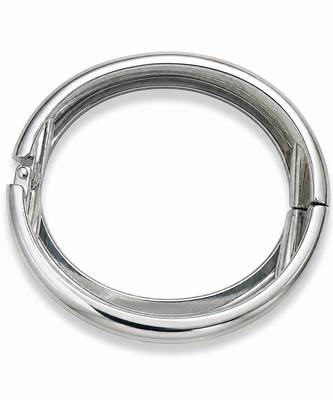 Silver metallic hinged cuff bangle 4