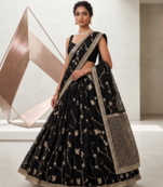 Royal Black Designer Lehenga Choli with Heavy Embroidery