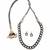 Silver black kundan stone necklace set