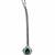 Silver plated green treardrop stone maang tikka