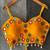 Mustard yellow real mirror work cotton blouse for women | designer sleeveless back open navratri garba