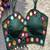 Bottle green real mirror work cotton blouse for women | designer sleeveless back open navratri garba