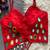 Red real mirror work cotton blouse for women | designer sleeveless back open navratri garba