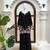 Black reyon satin thread work plazzo suit