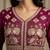 Rani pink  georgette embroidered anarkali gown with chinon dupatta