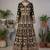 Black  georgette embroidered anarkali gown with chinon dupatta