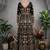 Black  georgette embroidered anarkali gown with chinon dupatta