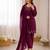 Wine art silk thread with sequence salwar suit