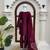 Wine art silk thread with sequence salwar suit