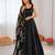 Black crepe silk thread with sequence salwar suit