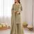 Olive green georgette thread with sequence plazzo suit