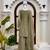 Olive green georgette thread with sequence plazzo suit