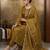 Royal mustard gold silk gown set with dupatta