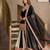 Elegant black sharara suit with heavy embroidered border dupatta