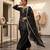Black embroidered sharara suit set for women