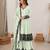 Pastel mint green georgette thread embroidered plazzo suit