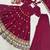 Elegant maroon flared anarkali dress with heavy border dupatta