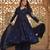 Ethnic navy blue anarkali with matching dupatta
