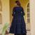 Ethnic navy blue anarkali with matching dupatta