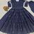 Ethnic navy blue anarkali with matching dupatta