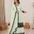 Pastel mint green georgette thread embroidered plazzo suit