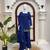 Blue american silk thread with sequence farshi plazzo suit