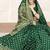 Dark Green woven banarasi silk blend saree with blouse