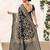 Black women's banarasi silk saree with unstitched blouse piece