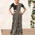 Black women's banarasi silk saree with unstitched blouse piece