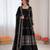Black fendy silk thread with sequence anarkali suit