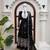 Black fendy silk thread with sequence anarkali suit