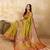 Parrot Jacquard Silk Rich Woven Zari Border With Traditional Paisley Design Saree For Women