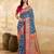 Blue Jacquard Silk blend Rich Woven Zari Border With Traditional Paisley Design Saree For Women