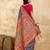 Blue Jacquard Silk blend Rich Woven Zari Border With Traditional Paisley Design Saree For Women