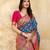 Blue Jacquard Silk blend Rich Woven Zari Border With Traditional Paisley Design Saree For Women