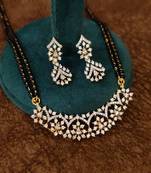 Elegant Gold Plated Black Bead Mangalsutra for Women