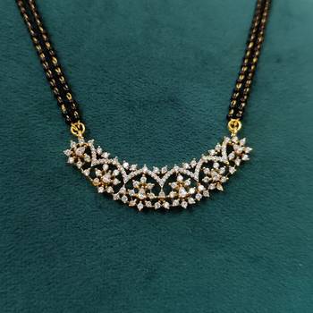 Elegant Gold Plated Black Bead Mangalsutra for Women 3