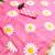 Pink linen gold piping digital print saree with blouse piece